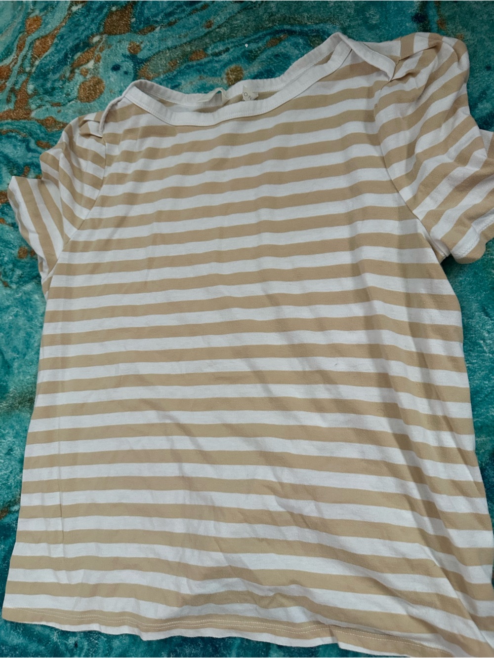 Caslon Striped Beige and White Women’s Skirt size large